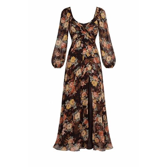 Veronica Beard Dresses & Skirts - Silk Floral Wrap Maxi Dress Long Sleeve Lagenlook Boho Cottagecore Festival 4